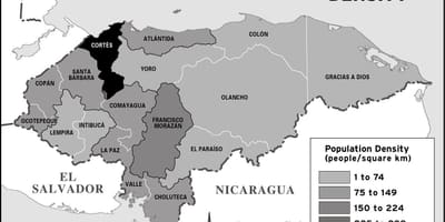 Kart over Honduras befolkning