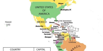 Kart over Honduras sør-amerika
